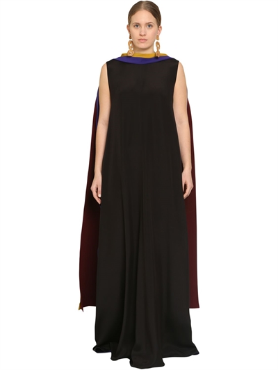 long black satin dress