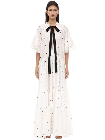 LUG VON SIGA ALEXA LONG RUFFLED COTTON & LINEN DRESS 70I5VC013-V0HJVEU1