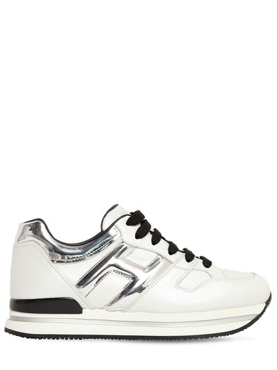 Hogan 45mm H222 Leather Sneakers In White