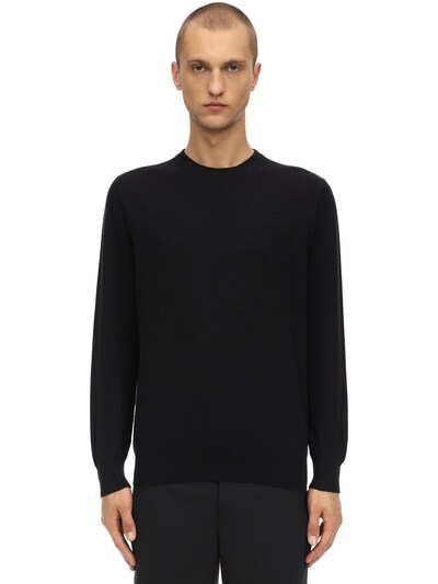 Piacenza Cashmere Strickpullover Aus Kaschmir Schwarz Luisaviaroma