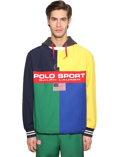 multi color polo jacket