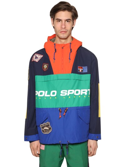 Polo Ralph Lauren Nylon & Cotton Jacket In Multicolor