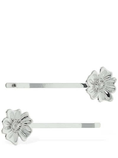 Aym Set Of 2 Poppy Flower Hair Pins Luisaviaroma