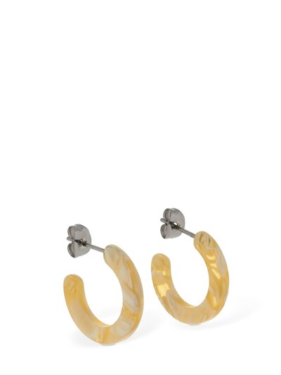 Aym Anaïs Mini Acetate Hoop Earrings In Yellow