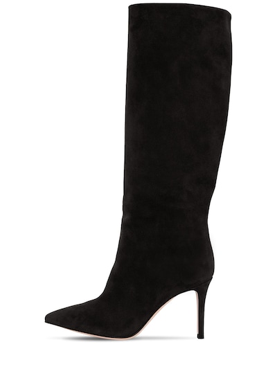 GIANVITO ROSSI 85MM TALL SUEDE BOOTS,70I83R010-QKXBQ0S1