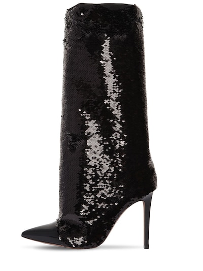 ALEXANDRE VAUTHIER 100MM LAURA SEQUINED TALL BOOTS,70I8N4002-QKXBQ0S1