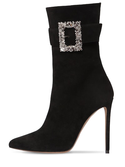 ALEXANDRE VAUTHIER 110MM ROSS EMBELLISHED SUEDE ANKLE BOOTS,70I8N4004-QKXBQ0S1