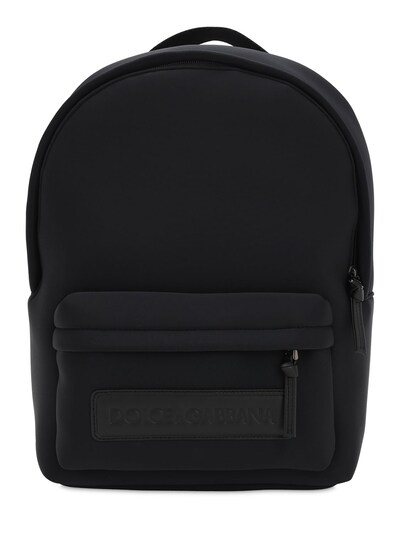 black neoprene backpack