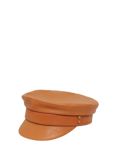 RUSLAN BAGINSKIY “BAKER BOY”皮革帽子,70I99I003-R0LOR0VS0