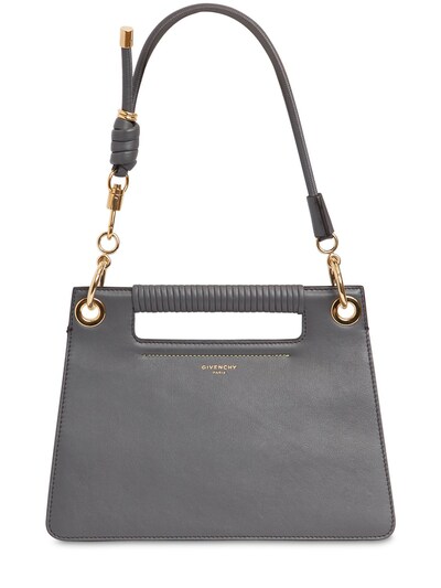 GIVENCHY - SMALL WHIP SMOOTH LEATHER BAG - Stone Grey