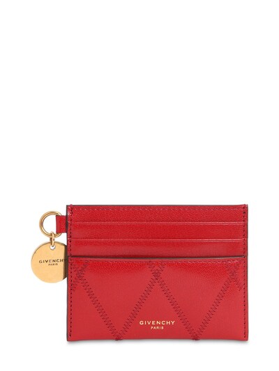 GIVENCHY QUILTED LEATHER CARD HOLDER,70IA5P031-NJQW0