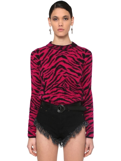 saint laurent zebra cardigan