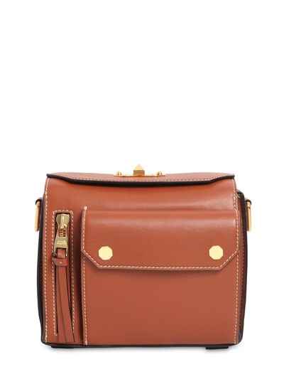 Alexander Mcqueen Military Box Leather Shoulder Bag In Tan