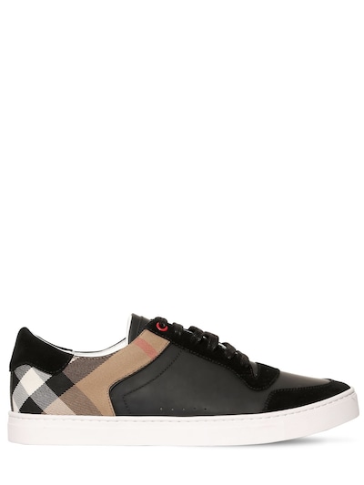 burberry check canvas sneakers