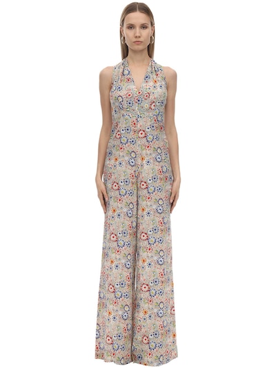 grey silk jumpsuit