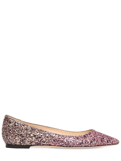 jimmy choo romy glitter flats