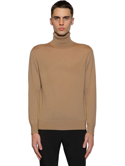 Z Zegna Wool Knit Turtleneck Sweater Luisaviaroma