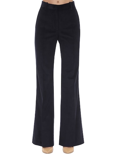 Victoria Beckham Pantalones Acampanados De Pana Con Cintura