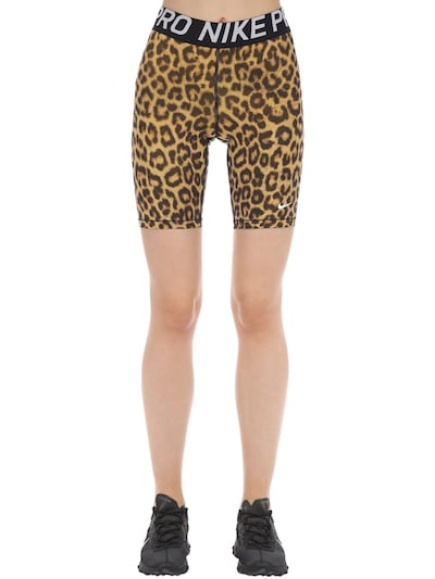 nike leopard biker shorts