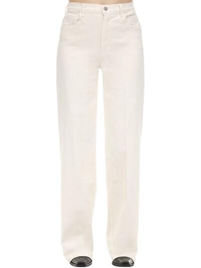 J Brand Elsa Monday Wide Leg Cotton Denim Jeans White Luisaviaroma