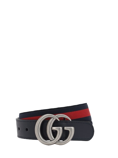 gucci blue and red belt