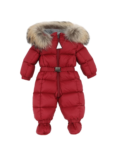red moncler with fur