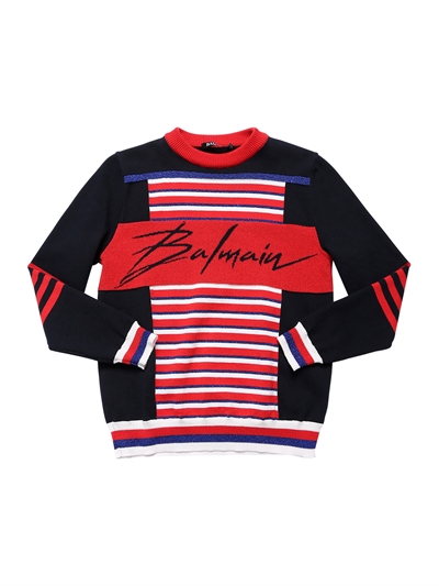 red balmain sweater