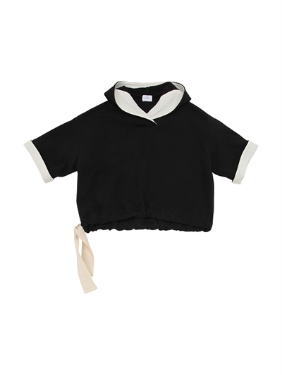 short sleeve cotton hoodie