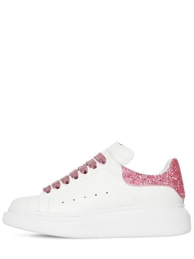 pink glitter alexander mcqueen sneakers