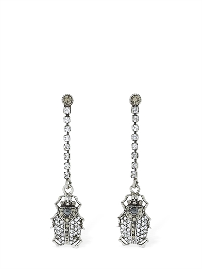 alexander mcqueen beetle earrings