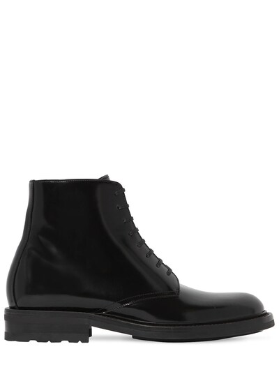 SAINT LAURENT 20MM BRUSHED LEATHER ARMY BOOTS,70IG5D004-MTAWMA2