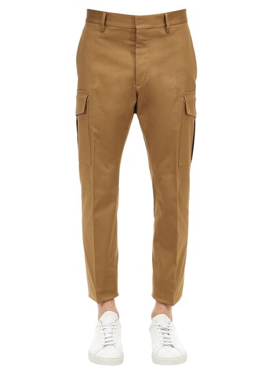 Dsquared2 16.5cm Admiral Stretch Cotton Pants In Brown