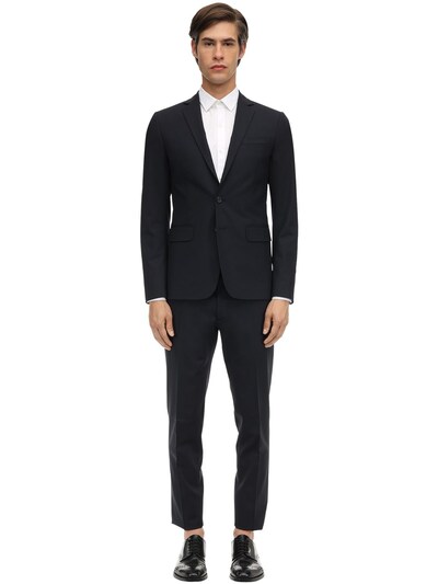 Dsquared2 Paris Stretch Wool Blend Suit In Navy