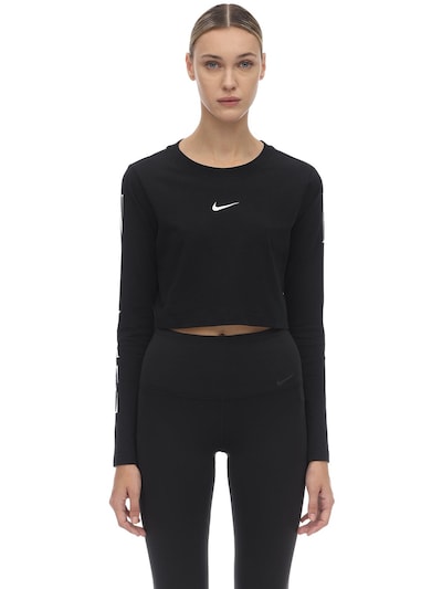 nike cropped long sleeve