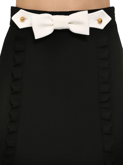 Louis Vuitton® Double Face Cashmere Mini Skirt Dark Navy. Size 34