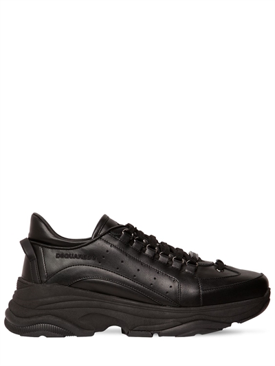 DSQUARED2 - SNEAKERS "551" DE PIEL - Negro/Negro