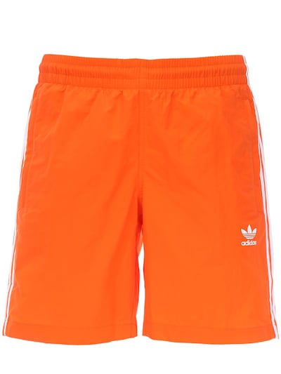 orange adidas swim shorts