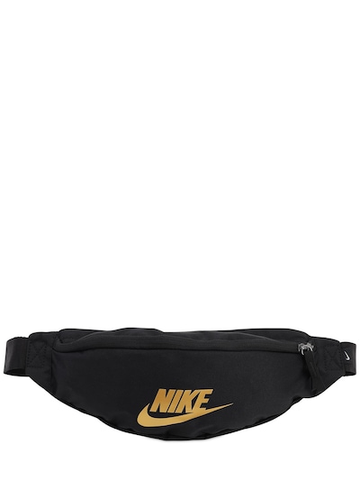 nike fanny pack black and gold