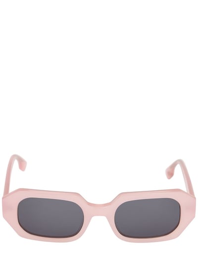 Le Specs La Dolce Vita Octagonal Sunglasses In Pink,black