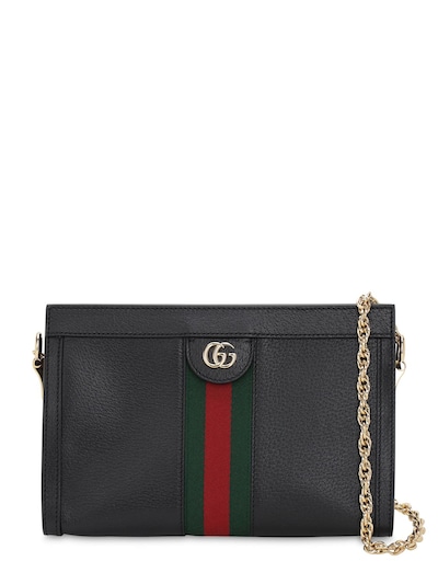 black gucci bag gold chain