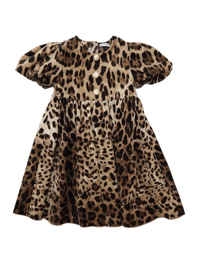 leopard print velvet dress