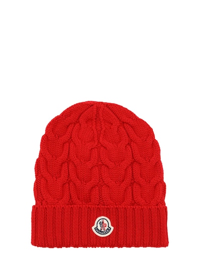 moncler red beanie