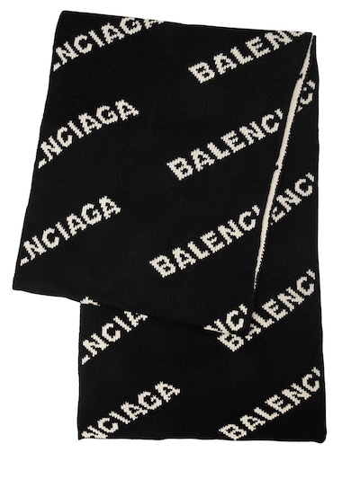balenciaga jacquard logo scarf