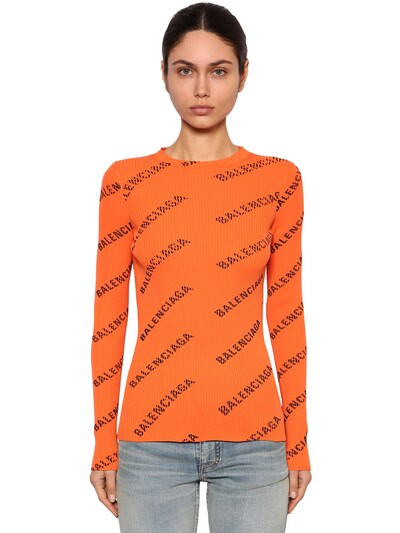 balenciaga sweater orange