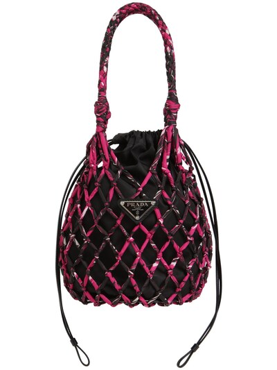 prada mesh bucket bag