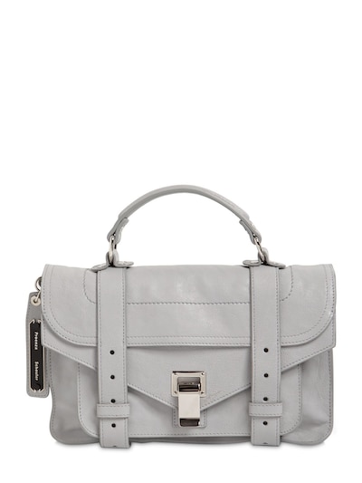 Proenza Schouler Ps1 Tiny Leather Top Handle Bag In Fog ModeSens