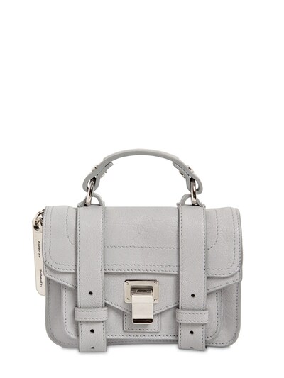 Proenza Schouler Ps1 Micro Leather Top Handle Bag In Fog ModeSens