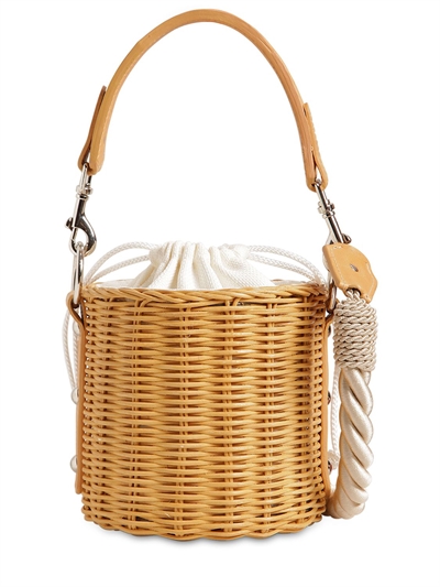 bucket rattan bag