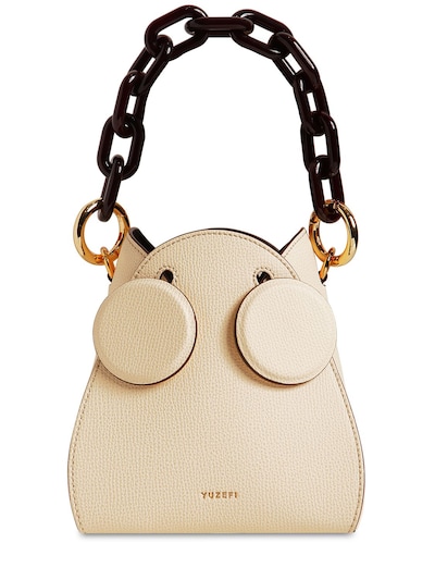 Yuzefi Pepper Leather Bucket Bag In Vanilla