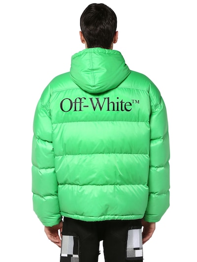 green puffer jacket with hood